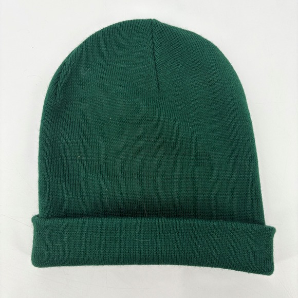 Jameson Irish Whiskey Green Knit Beanie Hat Logo Cuff Acrylic One Size - Picture 2 of 5